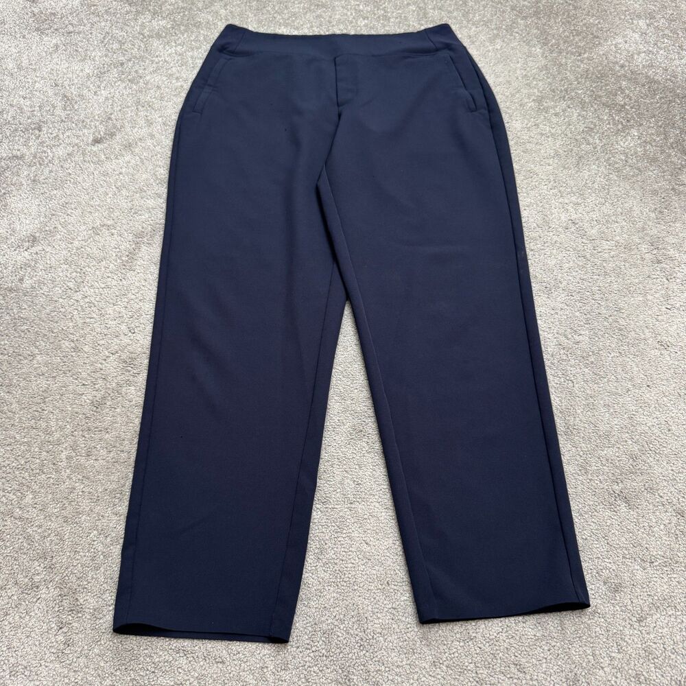 Athleta Brooklyn Ankle Pants Womens 14T Tall Navy Blue Stretch Active Commuter